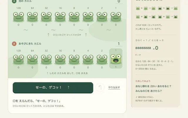 けろけろ ビット池のプレイ画面